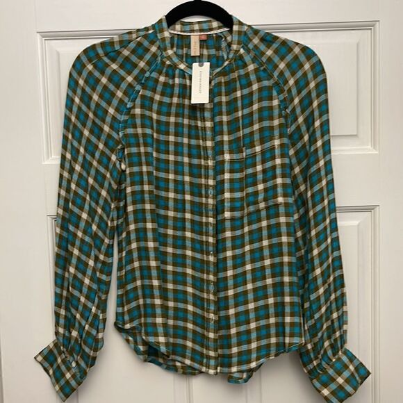 Anthropologie Pilcro Breezy Button down Top Size XS - Picture 5 of 7